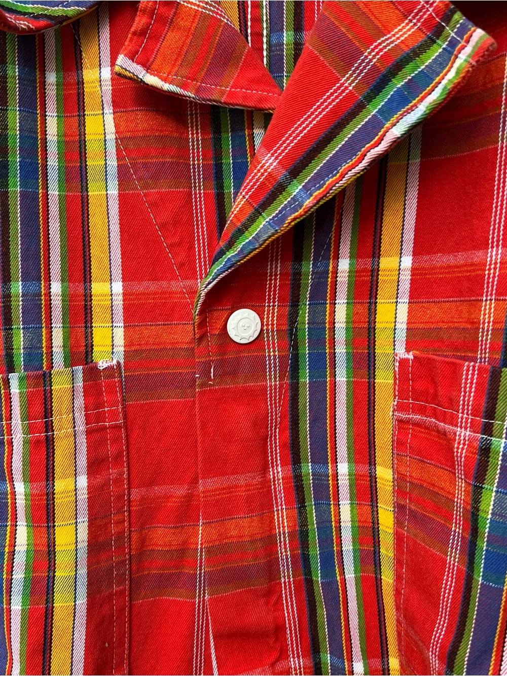 Big Bud Press Red Plaid Short Sleeve Jumpsuit Size XL - Picture 6 of 7